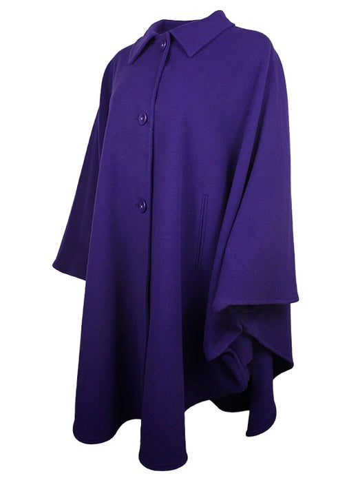 Cape with Saddle Stitching - Purple
