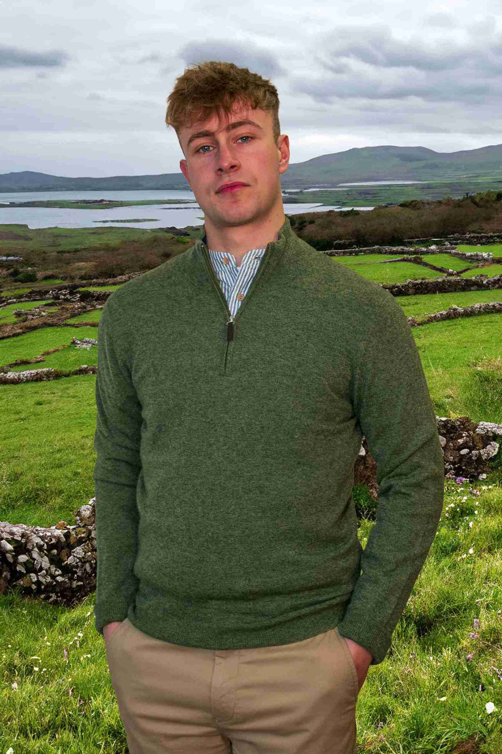 Lambswool 1/4 Zip Pullover