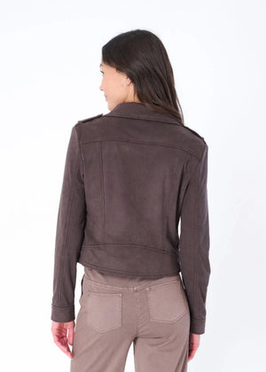 Loras Faux Suede Biker Jacket