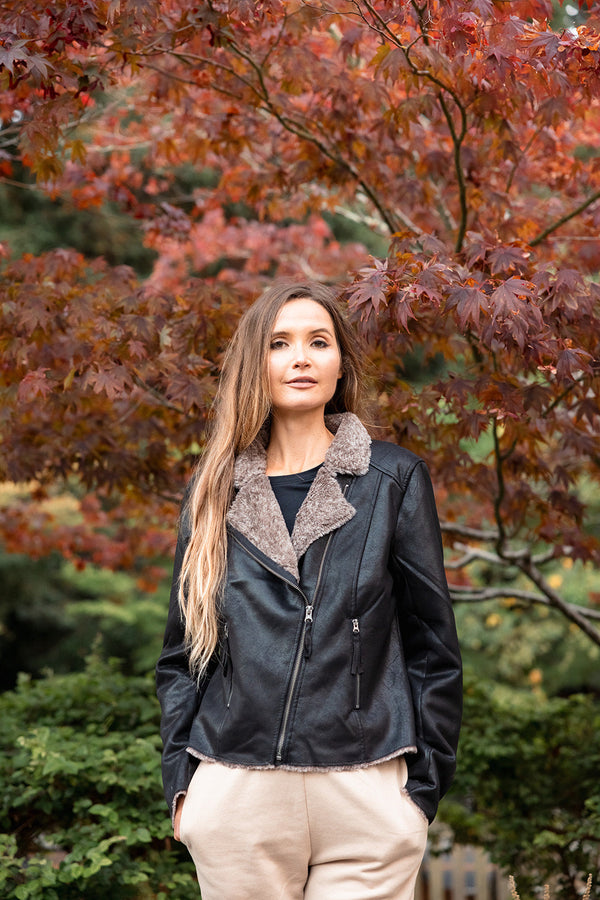 The Chinchilla Lined Biker Jacket