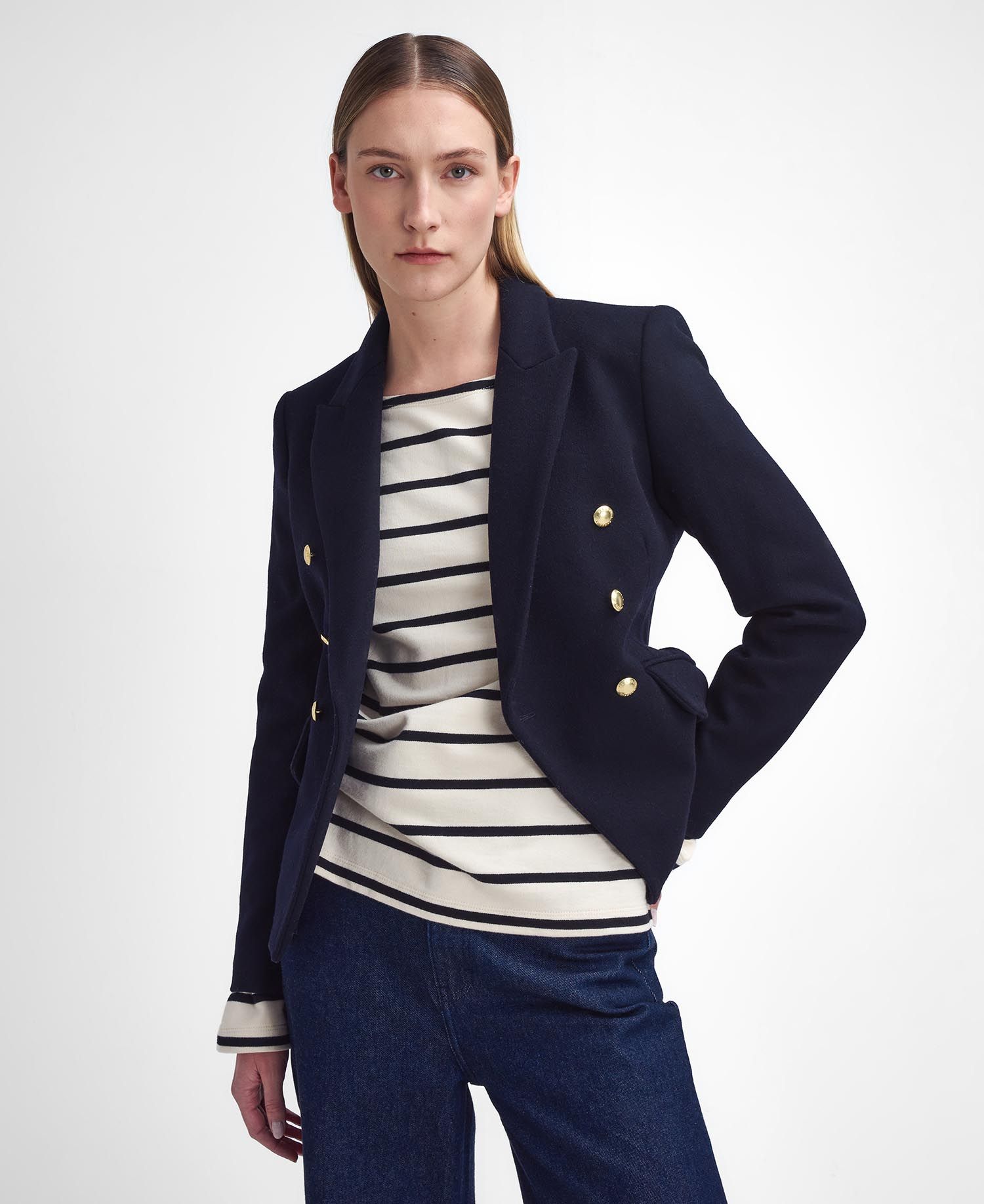 Barbour Darly Military Blazer Navy Ciara s Irish Shop