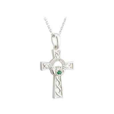 solvar celtic cross claddagh pendant