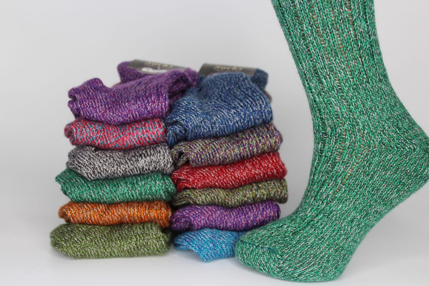 Connemara Heather Socks - Large
