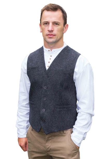 Waistcoat top tweed mens