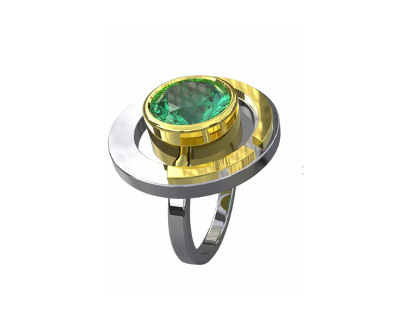 Elodie Ring - Green Cubic Zirconia