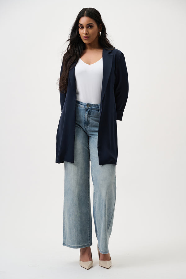 Goldie | Classic Wide-Leg Stretch Jeans - Light Blue Denim