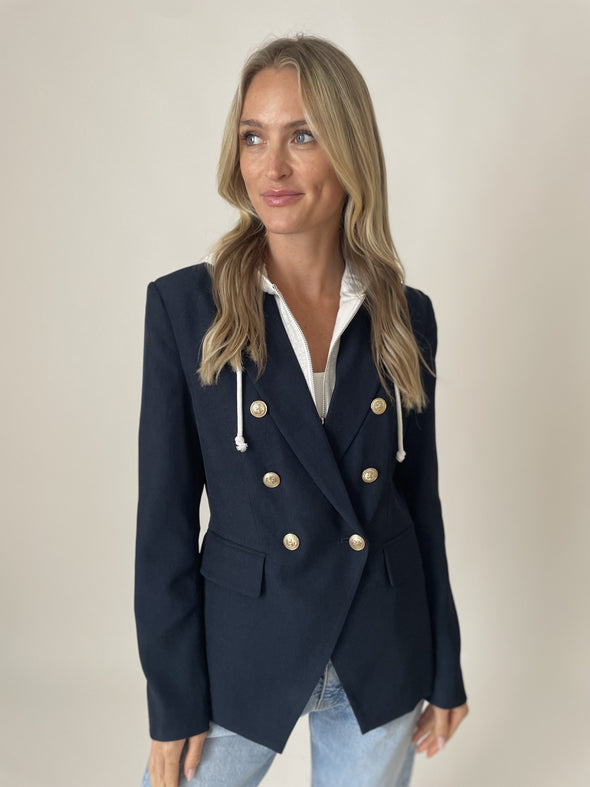 Double Breasted Blazer w/ Hoodie