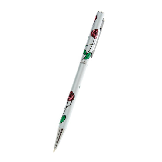 Rennie Mackintosh Red Rose Matte Ballpoint Pen