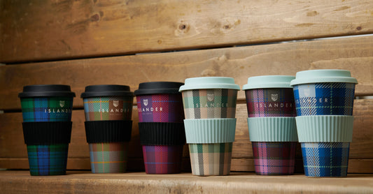 Bamboo Travel Coffee Cup - Fuchsia Tartan