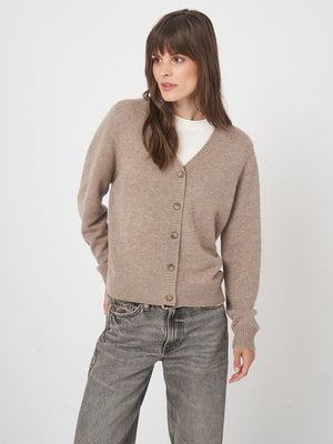 Classic Button Up Organic Cashmere Cardigan