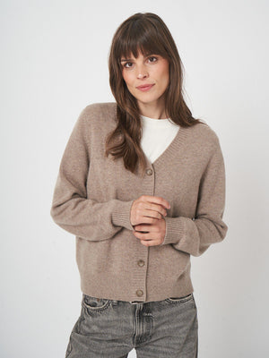 Classic Button Up Organic Cashmere Cardigan