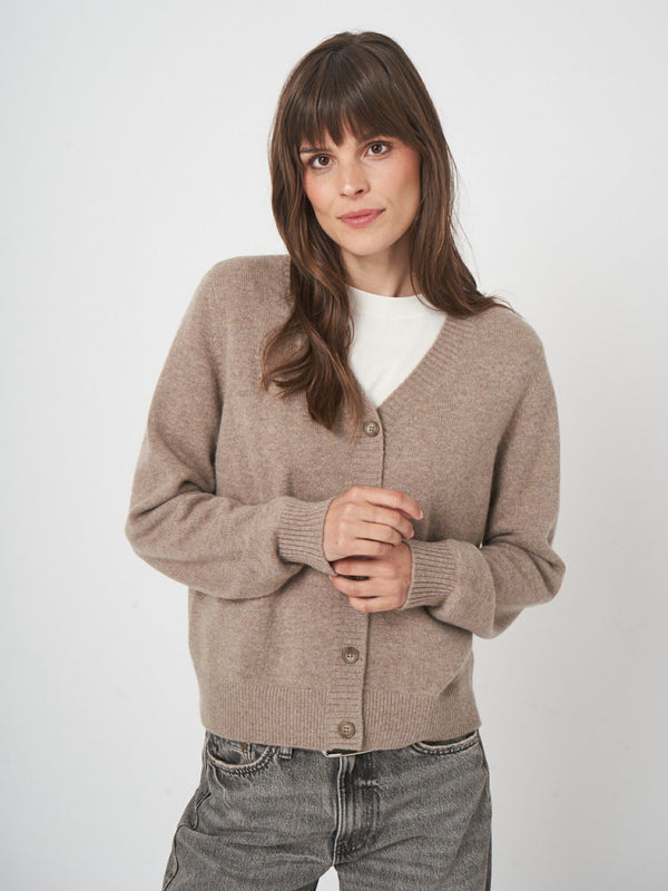 Classic Button Up Organic Cashmere Cardigan
