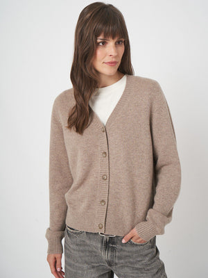 Classic Button Up Organic Cashmere Cardigan