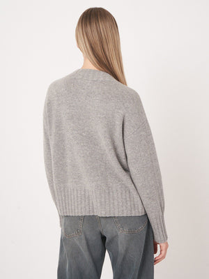 Relaxed Fit Organic Cashmere V-Neck Sweater