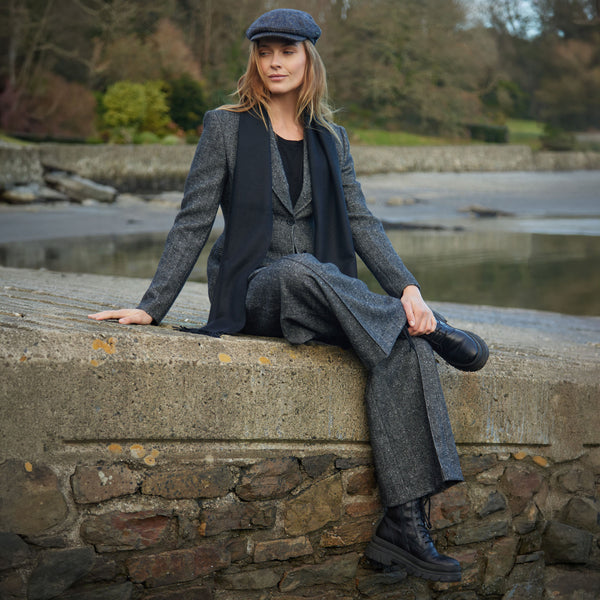 Irish Luxury Merino Wool Scarf - Black