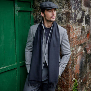 Irish Luxury Merino Wool Scarf - Black