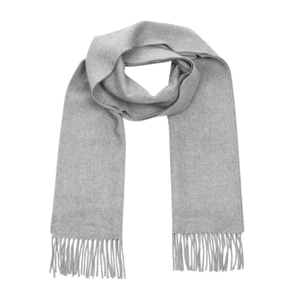 Irish Luxury Merino Wool Scarf - Silver Grey