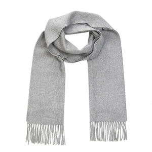 Irish Luxury Merino Wool Scarf - Silver Grey