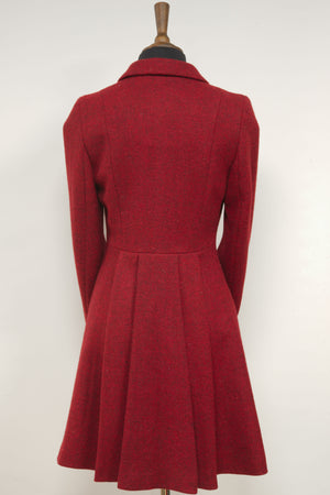 Zoe Harris Tweed Swing Coat - Red