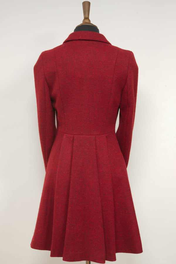 Zoe Harris Tweed Swing Coat - Red