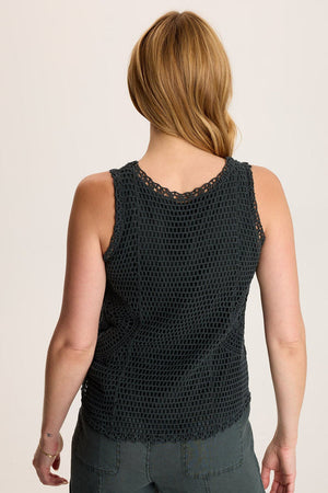 Grazie Crochet Tank - Silken Pine Pigmenat