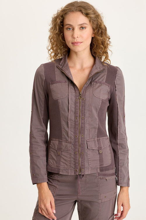 Murphy Poplin Fitted Zip Jacket
