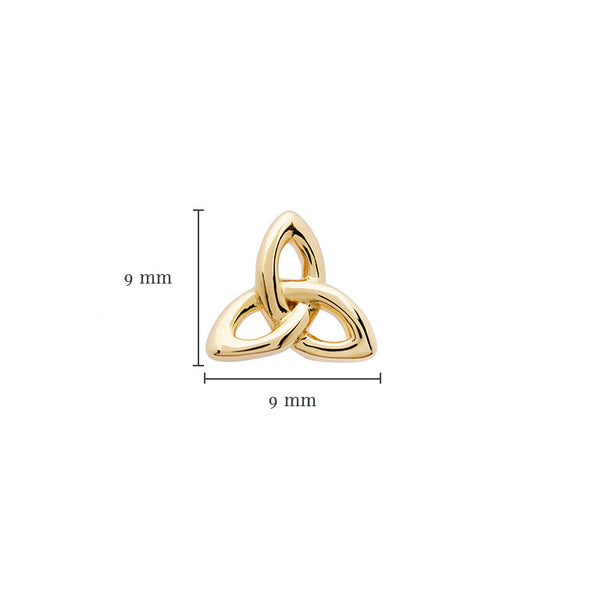 14KT Gold Vermeil Stud Trinity Knot Earrings