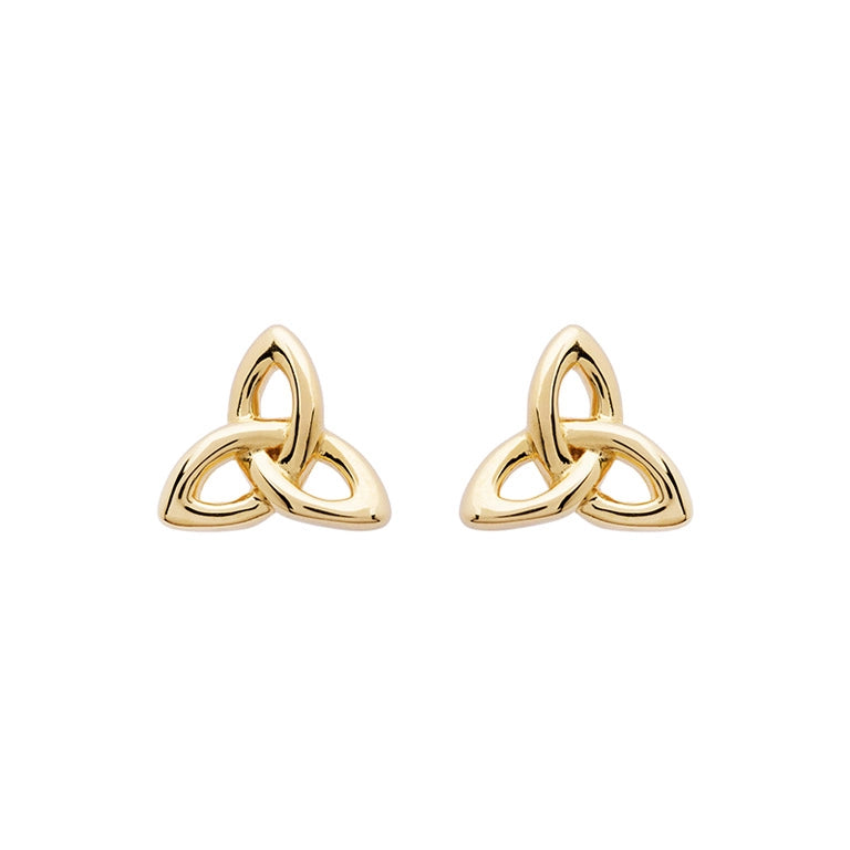 14KT Gold Vermeil Stud Trinity Knot Earrings