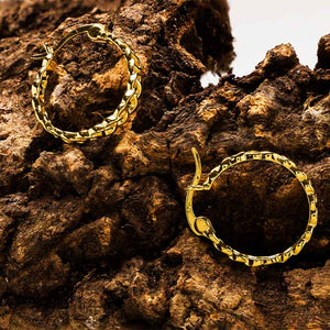 14kt Gold Vermeil Celtic Hoop Earrings – Small