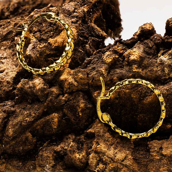 14kt Gold Vermeil Celtic Hoop Earrings – Small