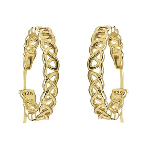 14kt Gold Vermeil Celtic Hoop Earrings – Small