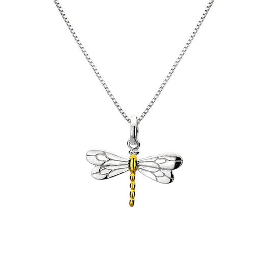 Necklace Celtic Origins Sterling Silver & Gold Plate Dragonfly