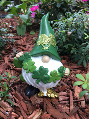 5.7" Resin Irish Clover Gnome