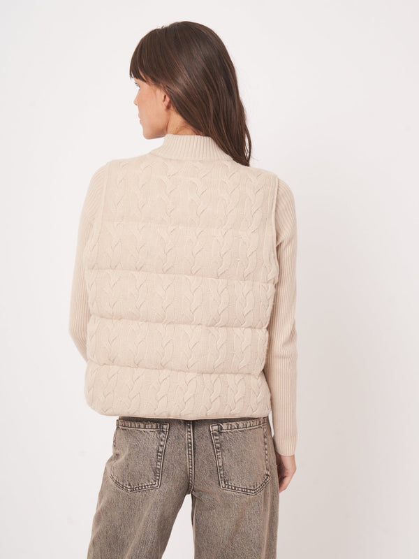 Reversible Cashmere Cable Vest