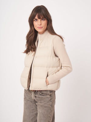 Reversible Cashmere Cable Vest