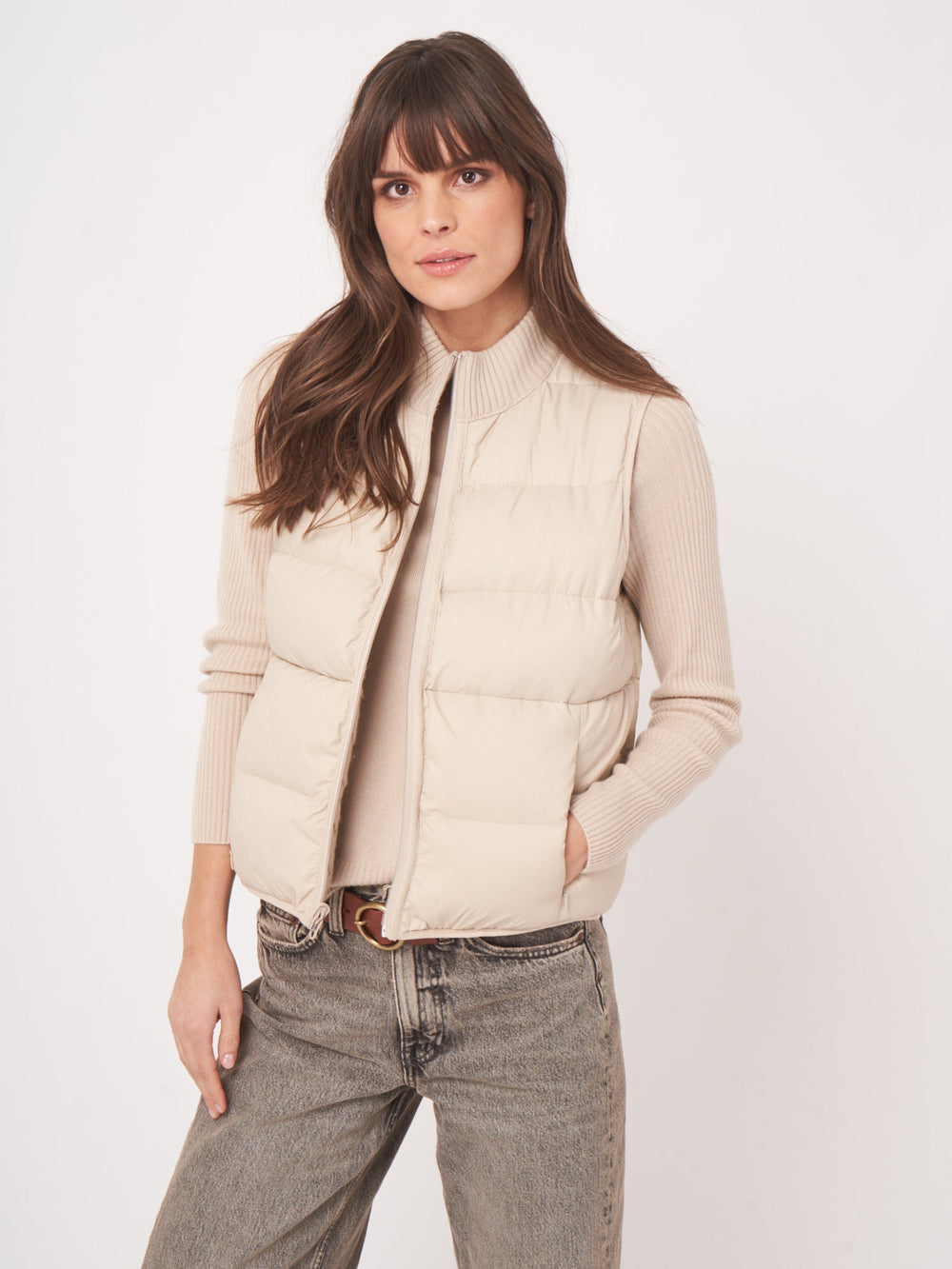 Reversible Cashmere Cable Vest
