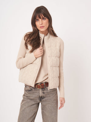 Reversible Cashmere Cable Vest