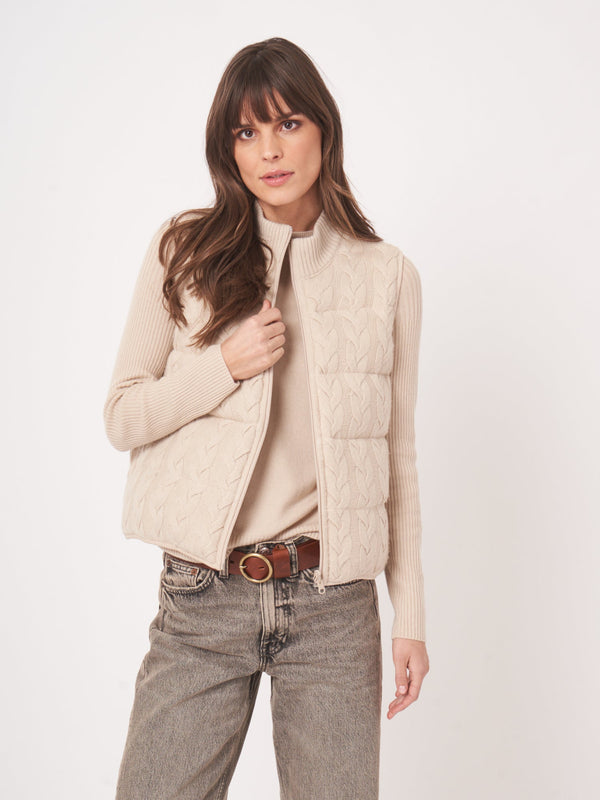 Reversible Cashmere Cable Vest