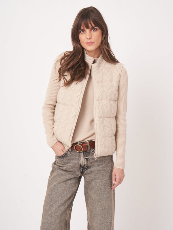 Reversible Cashmere Cable Vest