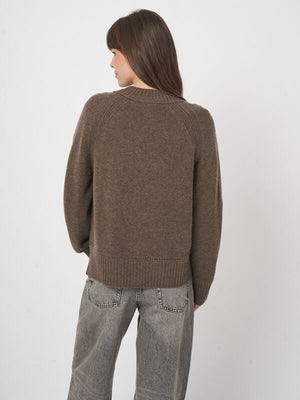 Classic Button Up Organic Cashmere Cardigan