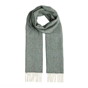 Foxford Dark Green Herringbone Lambswool Scarf