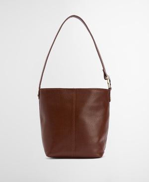 Barbour Cedar Leather Bucket Bag - Brown