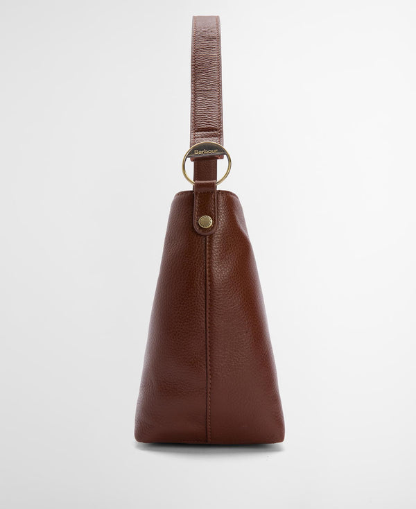 Barbour Cedar Leather Bucket Bag - Brown
