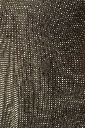 Metallic Knitted Camisole w/ Rhinestones - Avocado