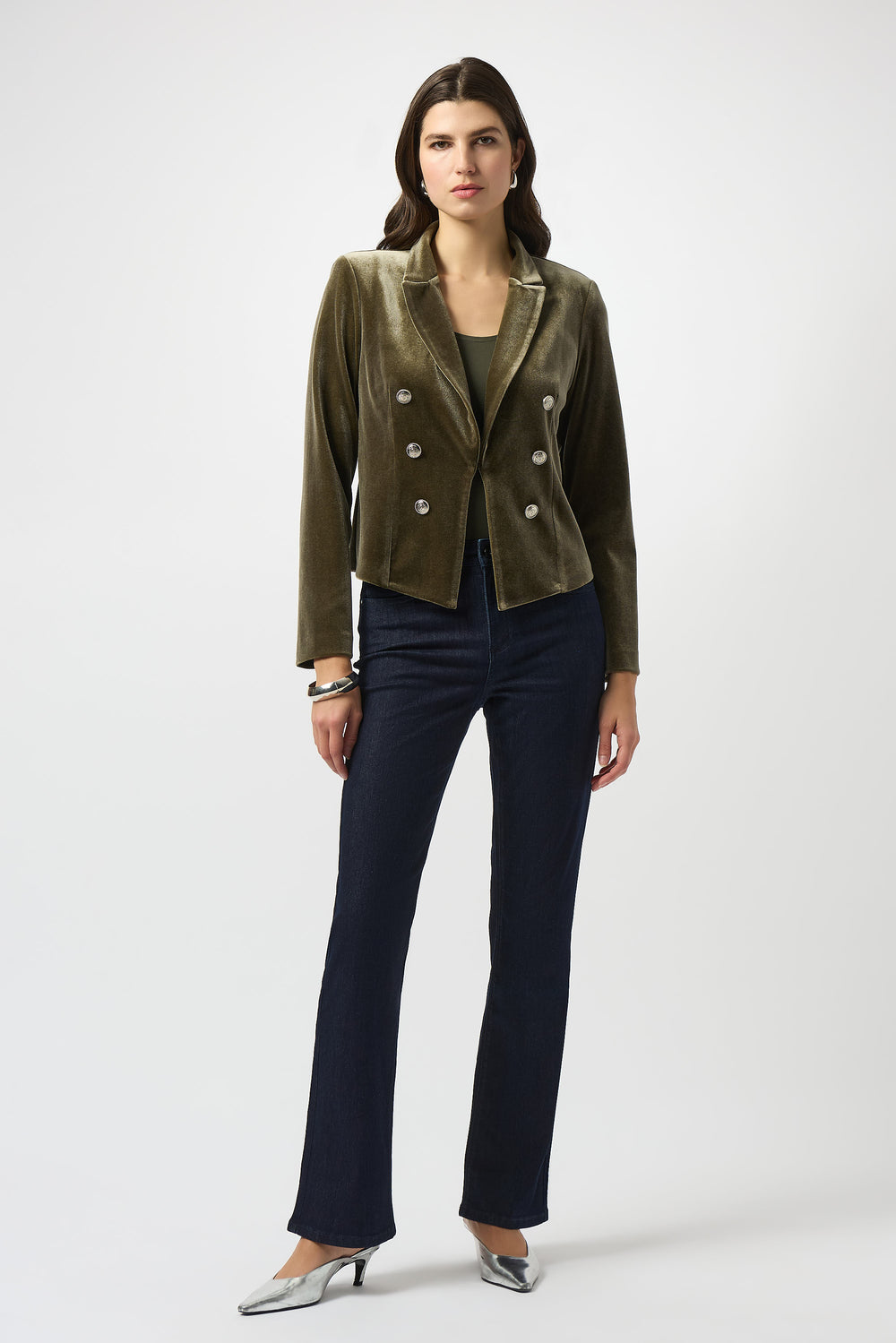 Velvet Blazer - Khaki