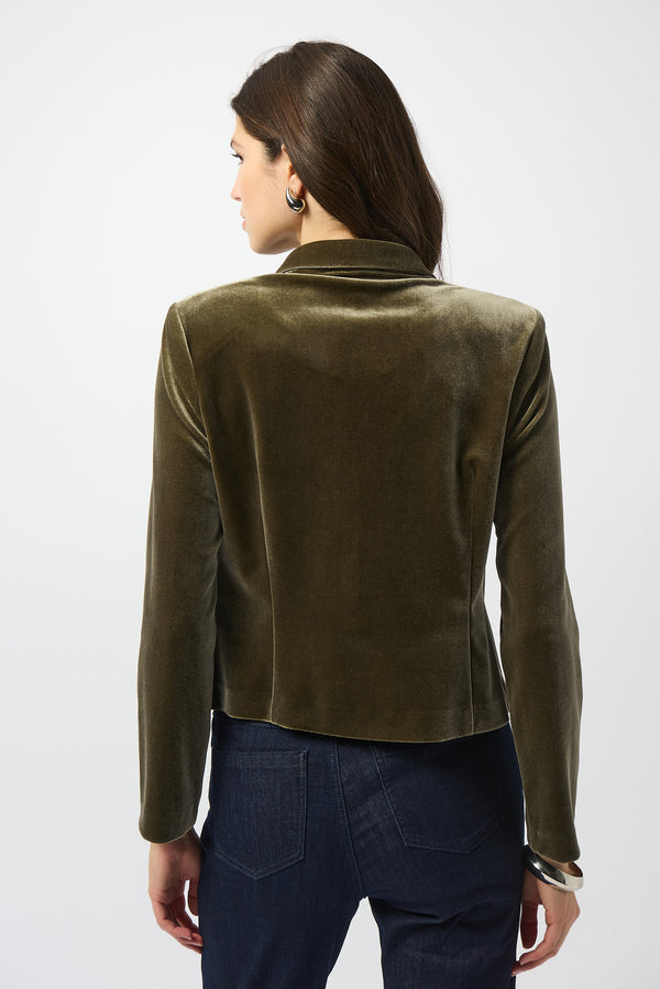Velvet Blazer - Khaki