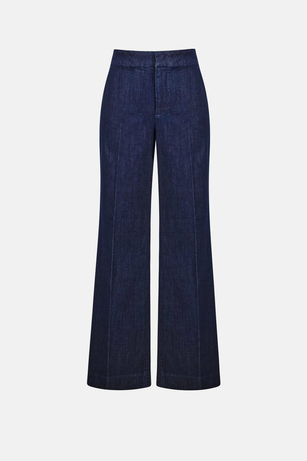 Chloe | Stretch Denim High-Rise Wide Leg Jeans