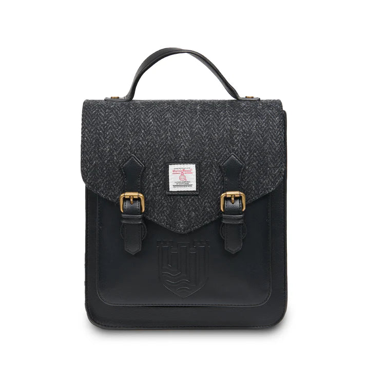 The Calton Backpack - Black Herringbone