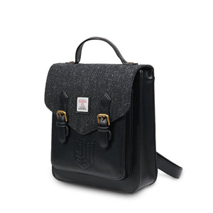 The Calton Backpack - Black Herringbone