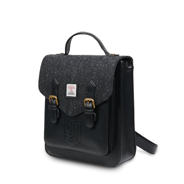 The Calton Backpack - Black Herringbone